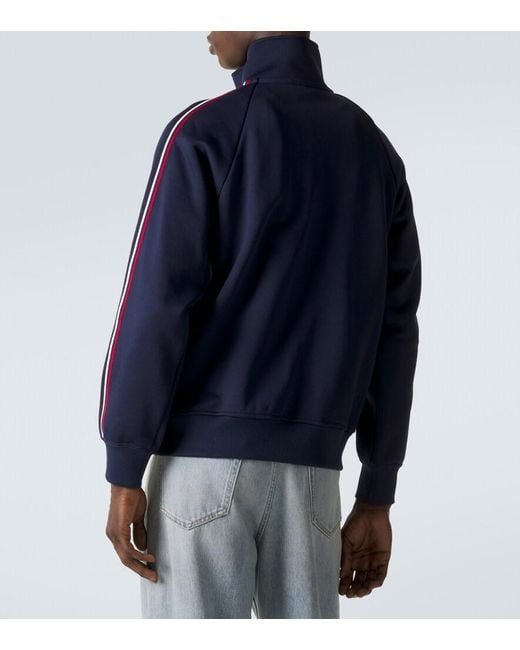 Saint Laurent Blue Cotton-Blend Track Jacket for men