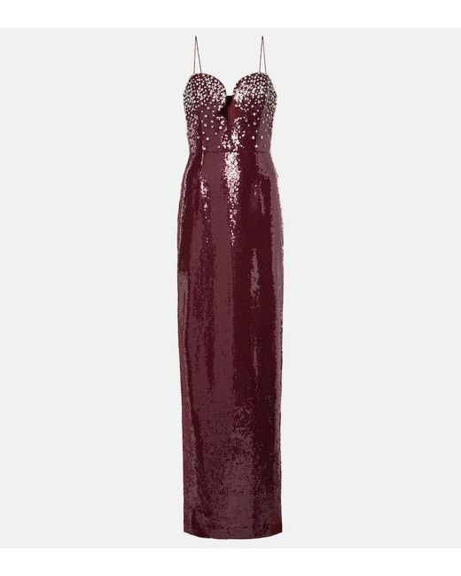 Rebecca Vallance Purple X Nicky Hilton Zelda Sequined Gown