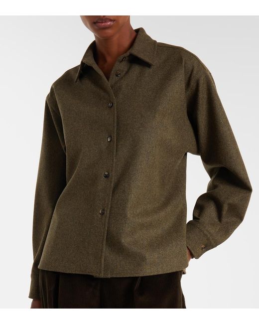 Max Mara Green Benares Wool Shirt