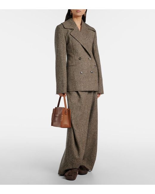J.W. Anderson Brown Loafer Leather Top-Handle Bag