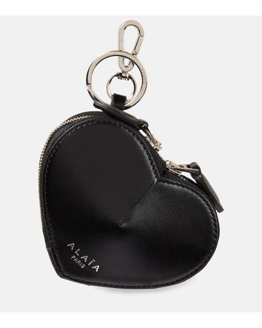 Alaïa Black Muenzetui Le Cour Mini Aus Leder