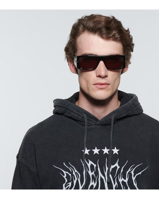 Givenchy Blue Square Acetate Sunglasses for men
