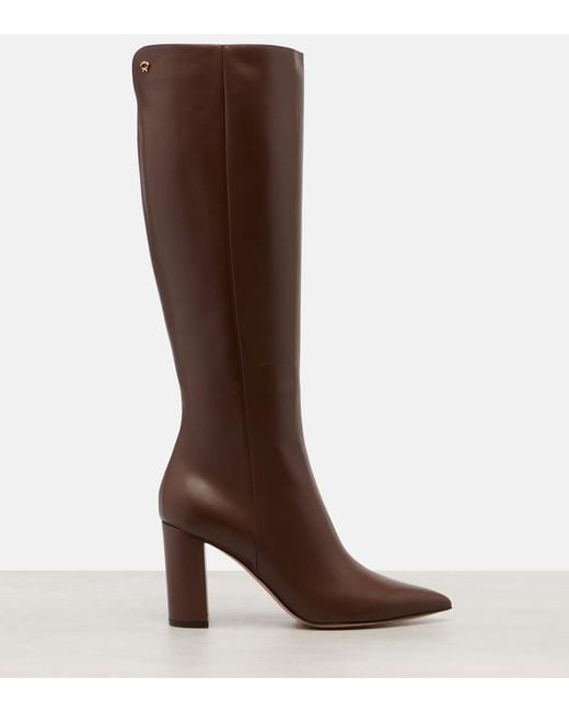 Gianvito Rossi Brown Lyell 85 Leather Boots