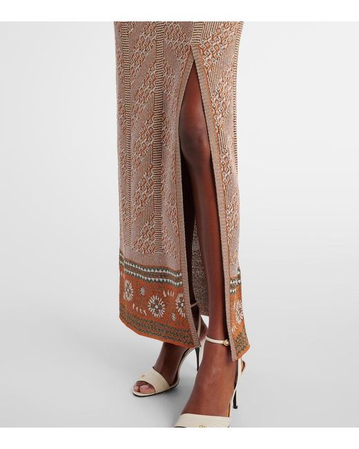 Valentino Natural Jacquard Lame Maxi Dress
