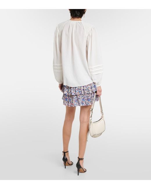 Isabel Marant Natural Lamaya Crepe Blouse