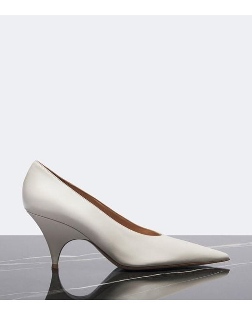 Gianvito Rossi White Sofia Leather Pumps