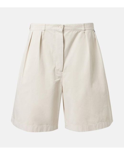 Prada White Cotton Gabardine Bermuda Shorts
