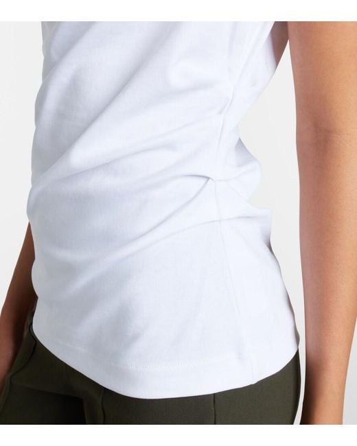 Top De Algodon Drapeado Vince de color White