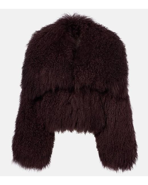 Chaqueta De Borrego The Attico de color Purple