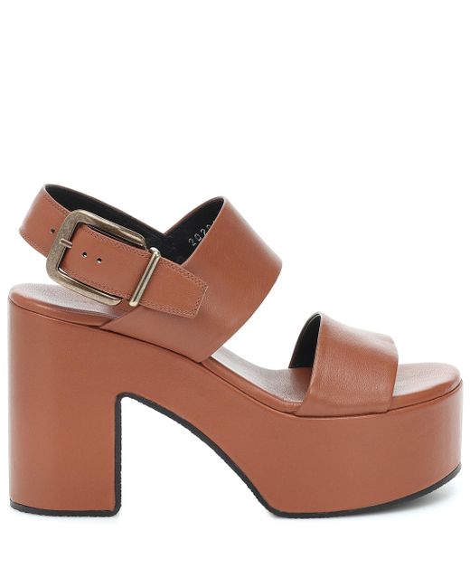dries van noten leather and grosgrain sandals