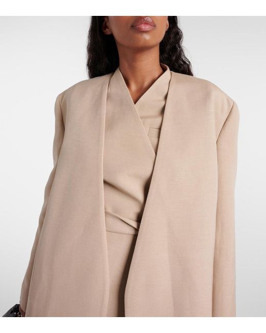 TOVE Natural Allegra Cotton-Blend Coat