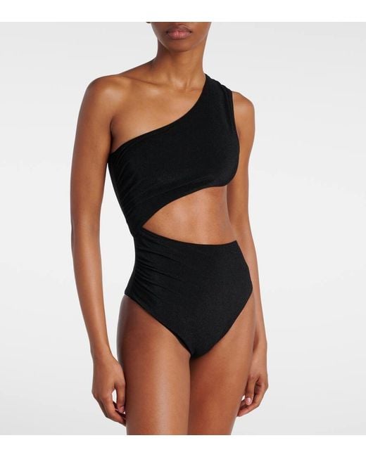 Banador Con Aberturas Asimetrico Balmain de color Black