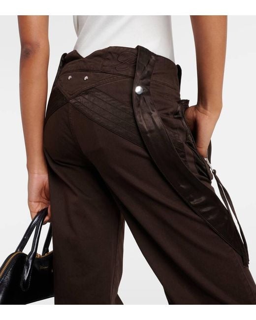 Blumarine Black Low-Rise Denim Cargo Pants