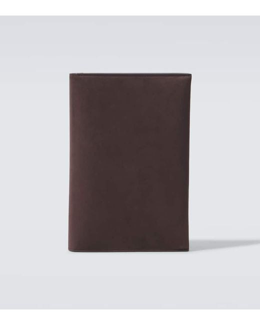 The Row Brown Leather Passport Holder for men