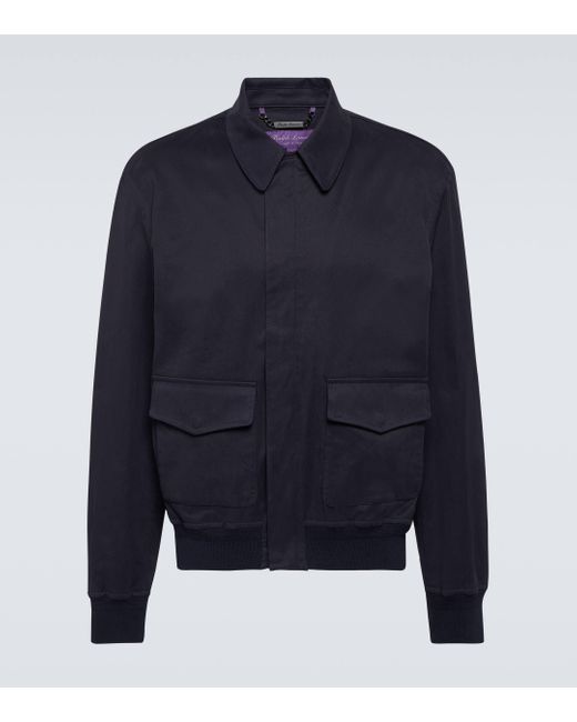 Veste bomber Albertson en coton Ralph Lauren Purple Label pour homme en coloris Blue