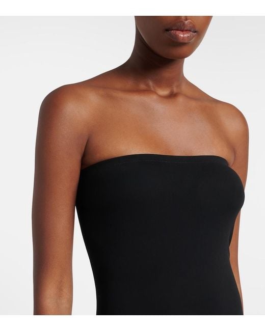 Gucci Black Lace-Trimmed Jersey Minidress