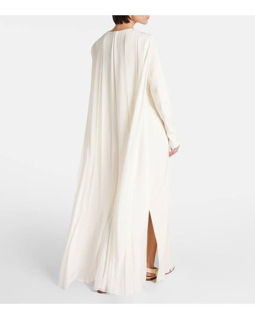 Bridal - Abito lungo Carlota in cady di seta e lana di Gabriela Hearst in White