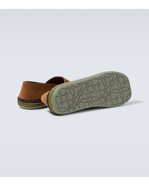 Loewe Brown Paula's Ibiza Rio Suede Espadrilles for men