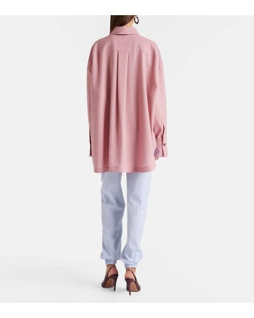 The Attico Blue Striped Cotton Tapered Pants