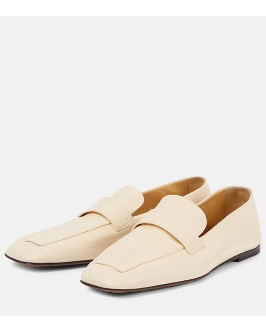 The Row Natural Soft Leather Loafers