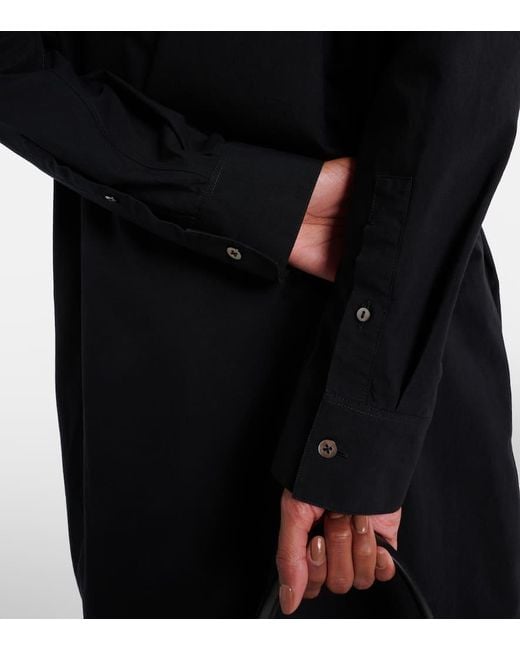 Vestido camisero Izumi de popelin de algodon The Row de color Black