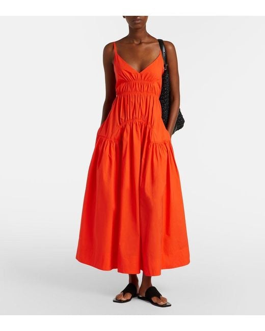 Proenza Schouler Orange Label Michelyn Cotton-Blend Maxi Dress