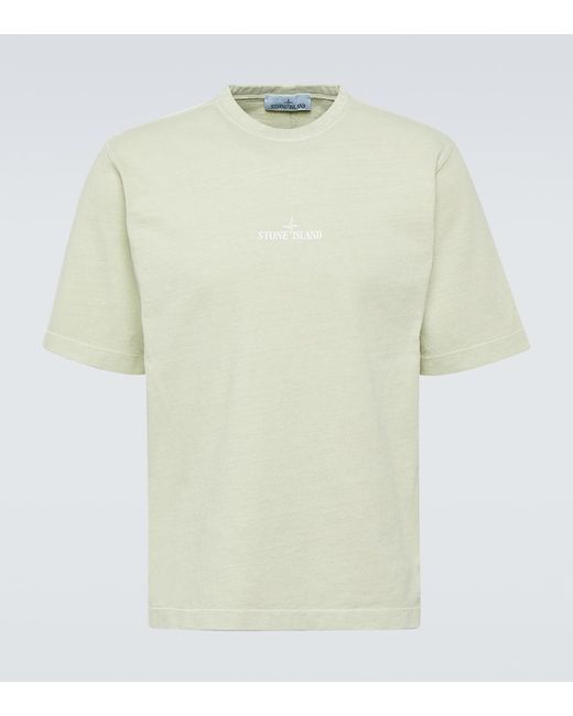 Stone Island T-Shirt Tinto Terra aus Baumwoll-Jersey in White für Herren
