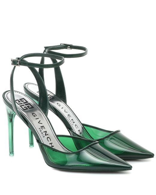 Givenchy Green Pvc And Leather Pumps