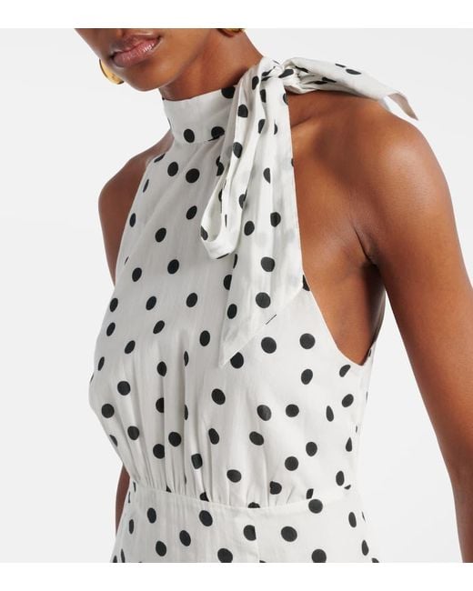 Rixo White Maxikleid Aus Baumwolle