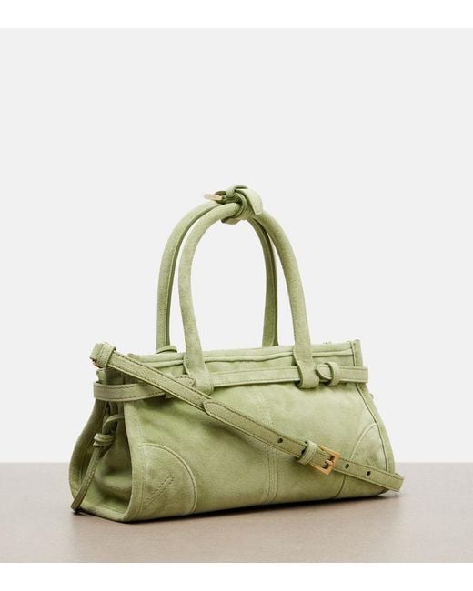 Prada Green Bonnie Mini Suede Top-Handle Bag