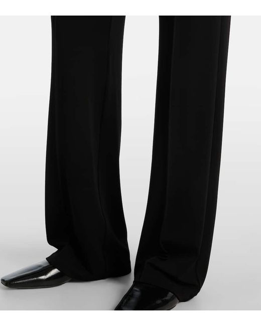 Max Mara Black Gerade High-Rise-Hose Dinda Aus Jersey