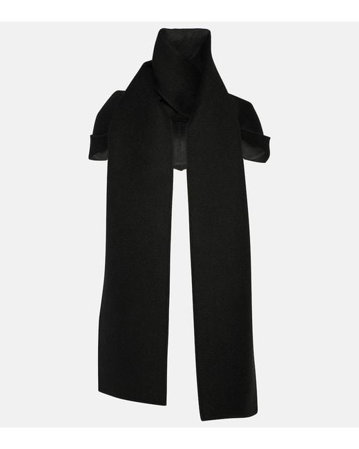 The Row Black Dodi Cashmere Scarf
