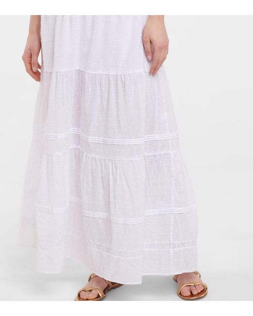 Poupette White Della Cotton Midi Dress
