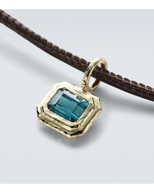 Octavia Elizabeth Metallic 18Kt Pendant Necklace With Tourmaline for men