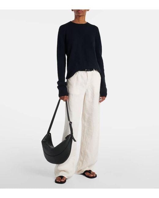 The Row Black Schultertasche Jouve Aus Leder