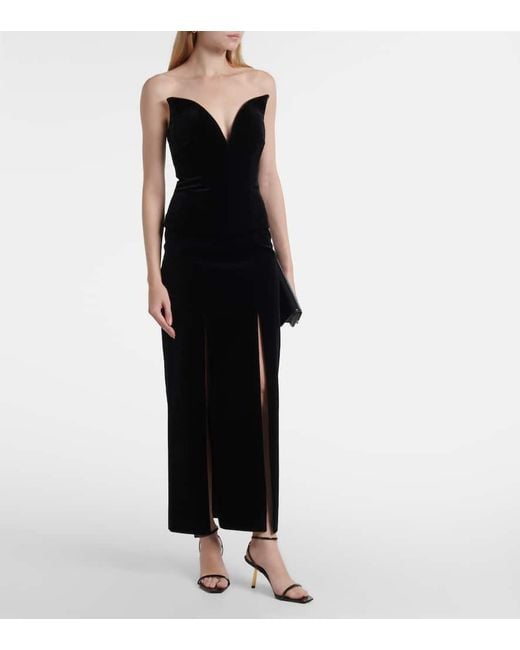 Roland Mouret Black Top Aus Samt