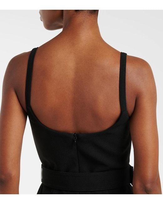 Rebecca Vallance Black Lucine Belted Gown