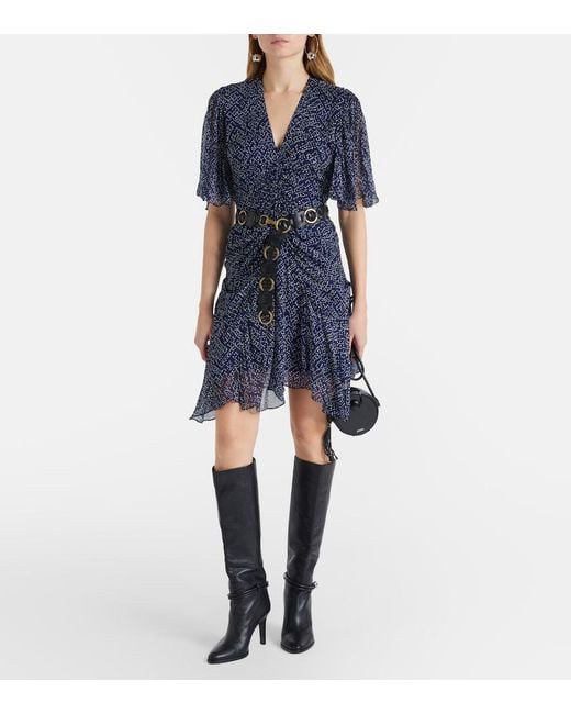 Isabel Marant Blue Vivienne Printed Muslin Minidress