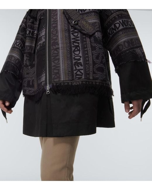 Sacai Black X Eric Haze Jacquard Jacket for men
