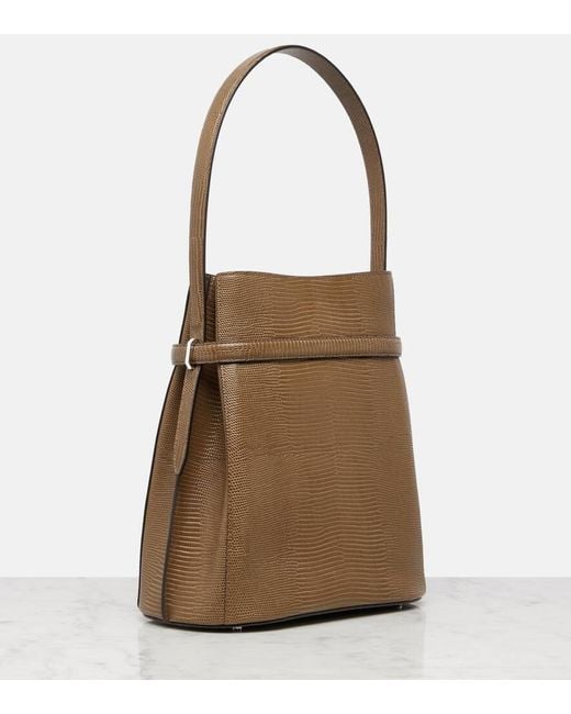 Totême  Brown Bucket Bag Aus Leder