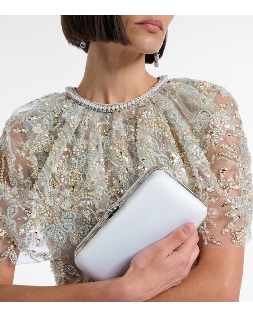 Clutch Bow di Self-Portrait in White