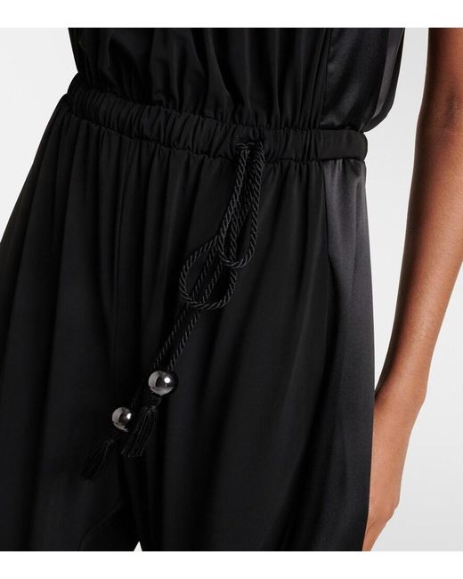 Max Mara Black Viscose Jersey Jumpsuit