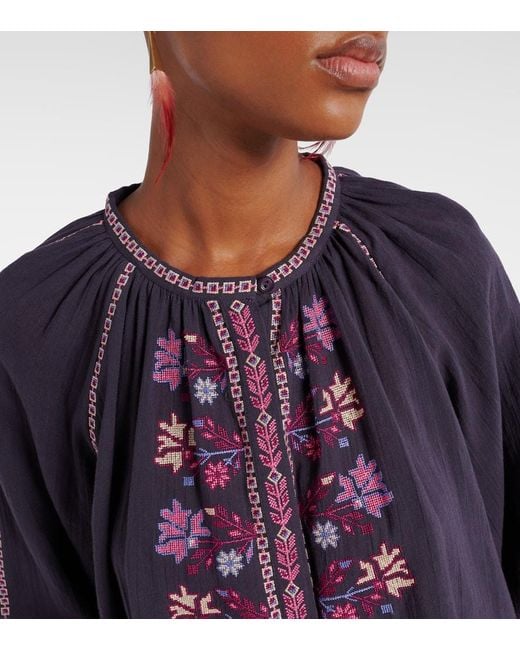 Blouse Lynne Brodee En Coton Isabel Marant en coloris Blue