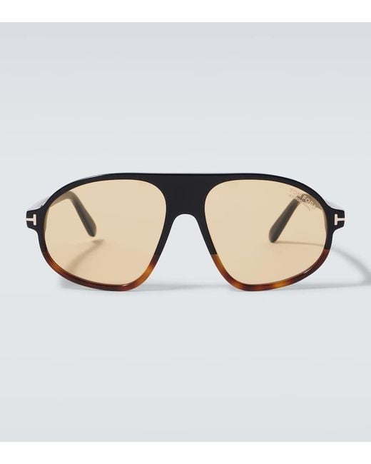 Tom Ford Brown Erol Aviator Sunglasses for men