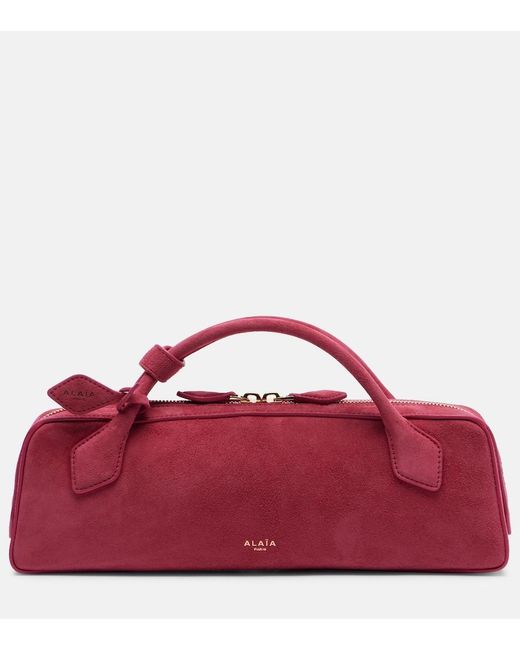 Alaïa Red Le Teckel Small Suede Clutch