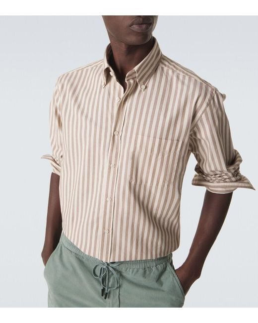 Slowear Natural Striped Cotton Shirt for men