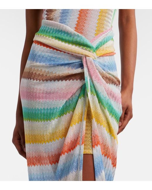 Missoni Green Zigzag Lame Beach Cover-Up