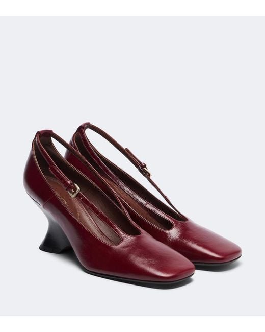 Dries Van Noten Red Leather Pumps