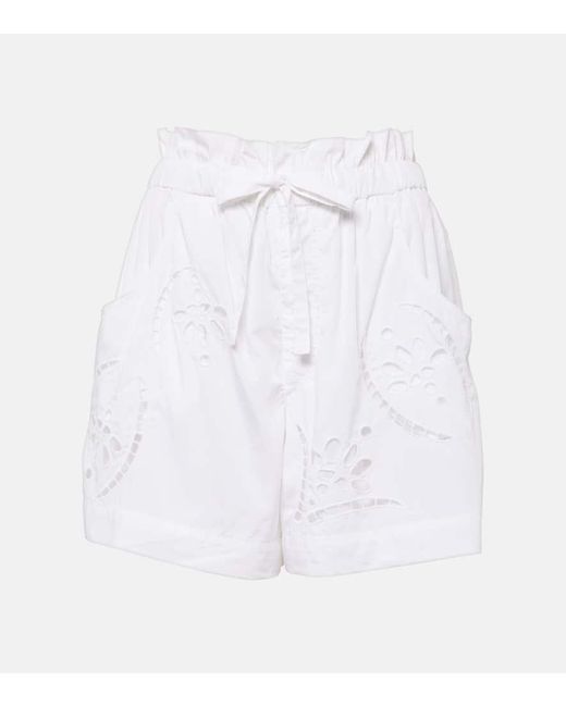 Shorts Hidea con bordado ingles Isabel Marant de color White