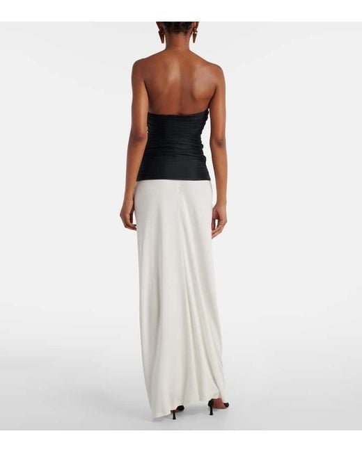 Christopher Esber Black Salacia Ruched Top